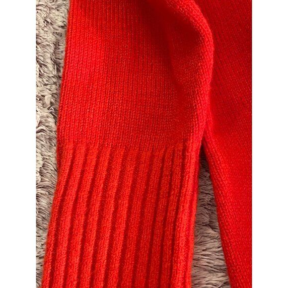 G By Giuliana Red Turtleneck Sweater Women S, Ribbed Sleeves & Asymmetrical Hem - Picture 15 of 16
